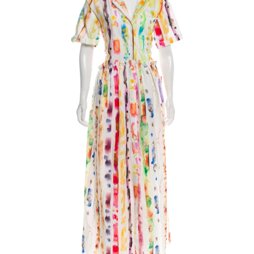 Cotton Tie Die Shirt Dress